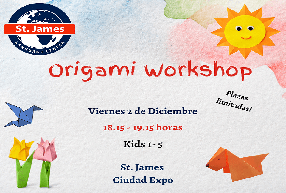 2º taller de origami en inglés para niños y jóvenes