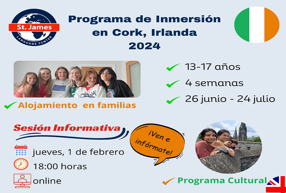 Inglés-Curso-Extranjero-2024-Cork-Irlanda-Sevilla-Aljarafe-Mairena-San-Juan-Pilas-Almonte