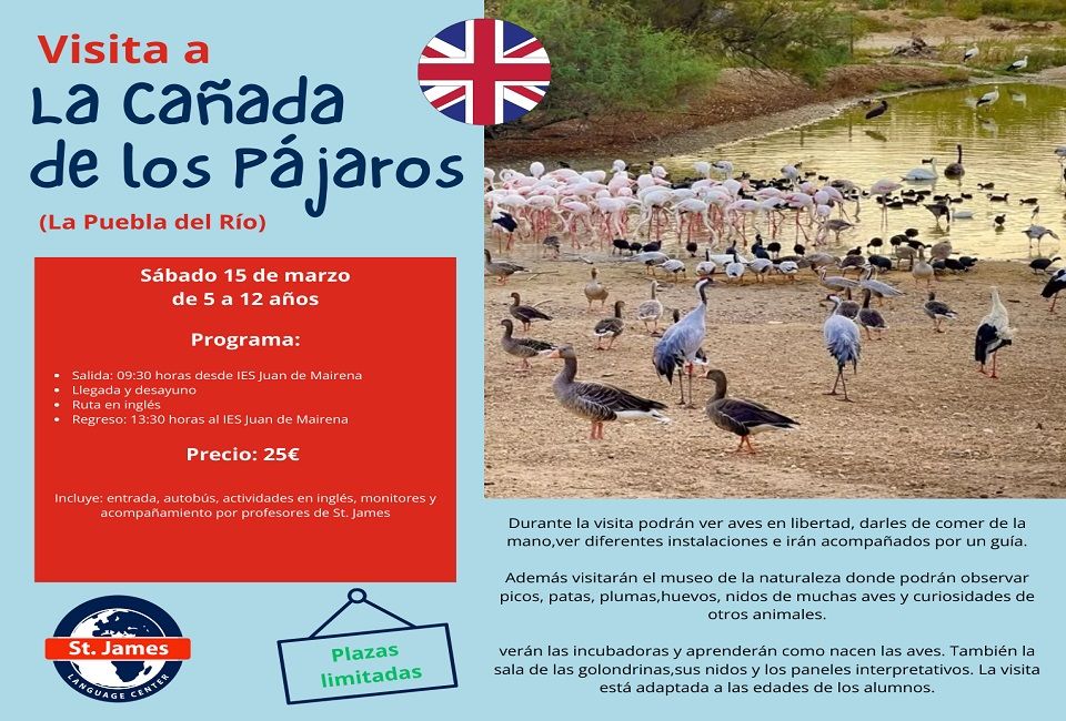 Visita en inglés a la Cañada de los Pájaros